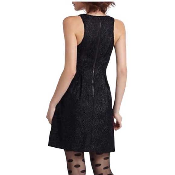 Anthropologie Women’s Dress Leifsdottir Ligonberry Size 2 Lace Overlay V Neck - Picture 2 of 13